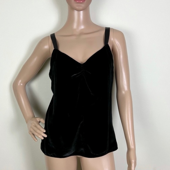 NEW REBECCA TAYLOR BLACK VELVET CAMISOLE TOP - Picture 2 of 9